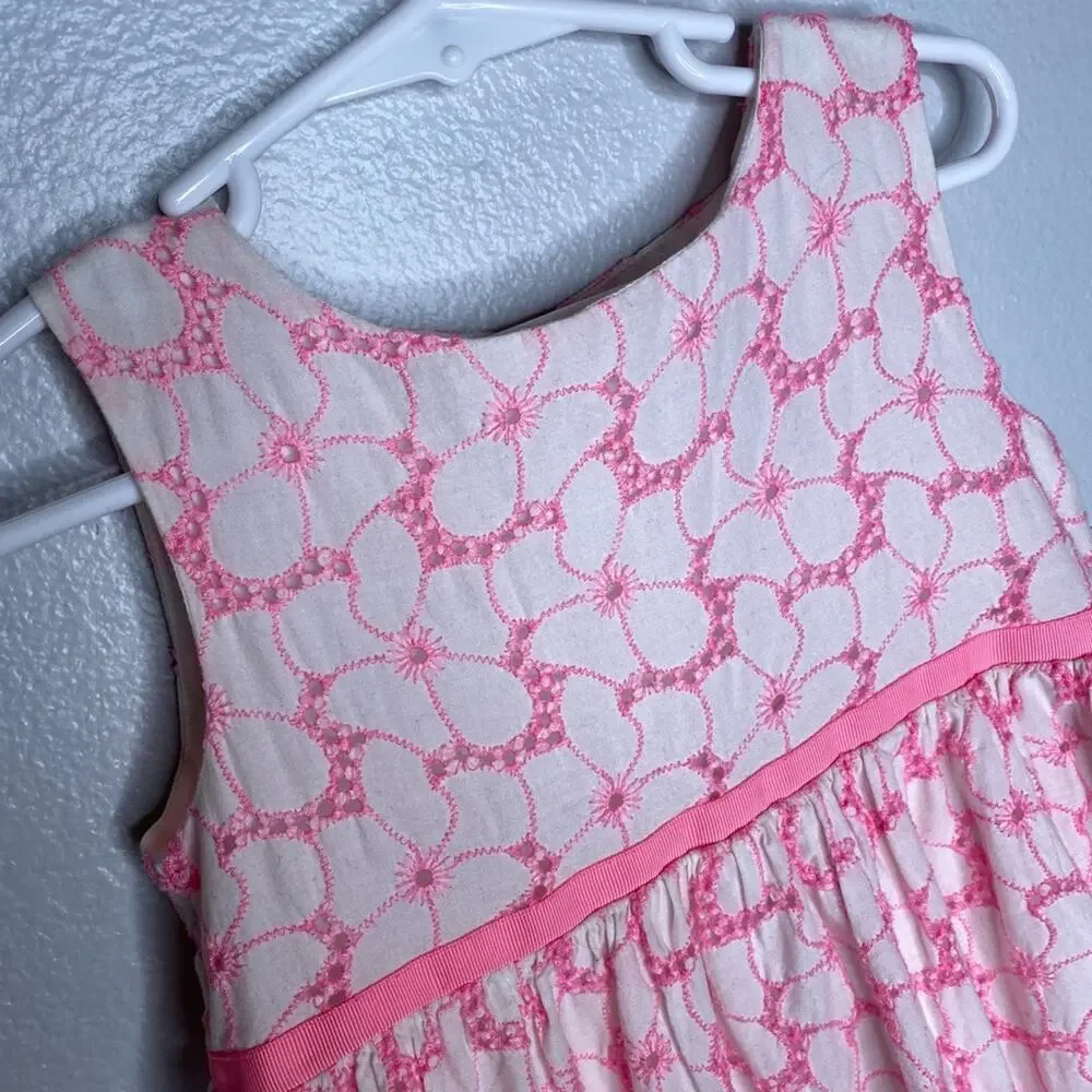 Baby Gap Pink Cutout Floral Dress 4