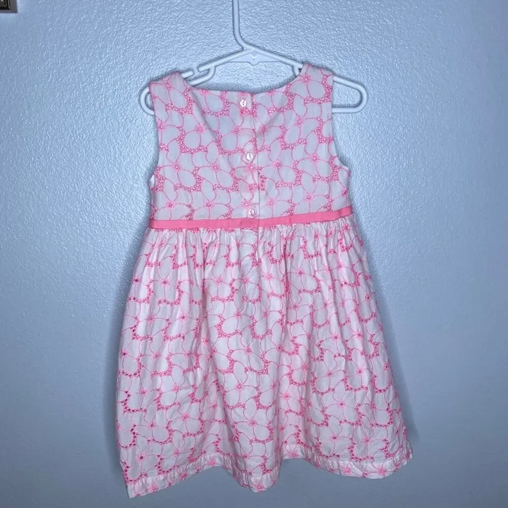 Baby Gap Pink Cutout Floral Dress 4