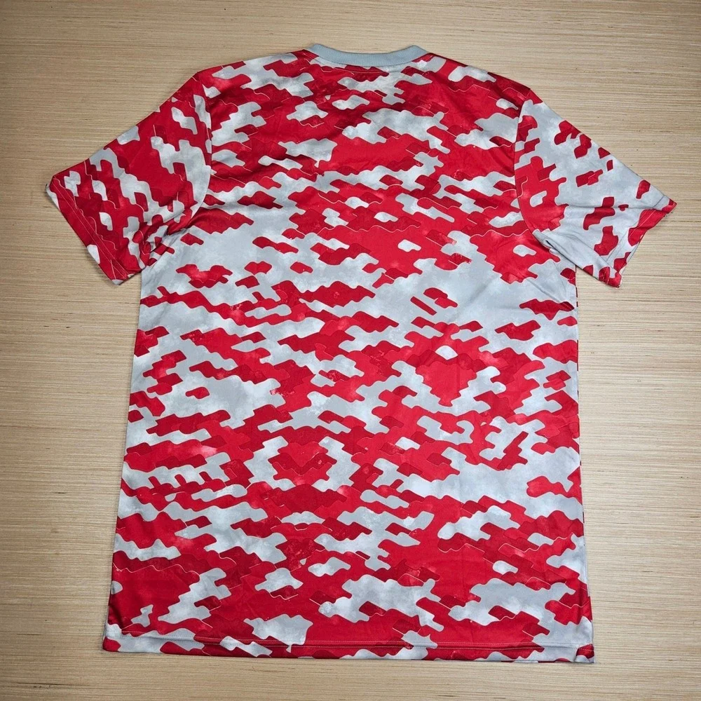 Manchester United Adidas Soccer Jersey Mens XL Red Camo Aeroready Primegreen