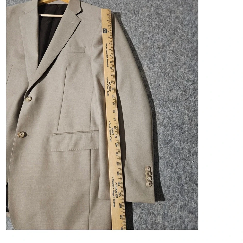 Jos A Bank 1905 Suit Jacket Mens 42L Tan 100% Wool Two Button Notch Lapel