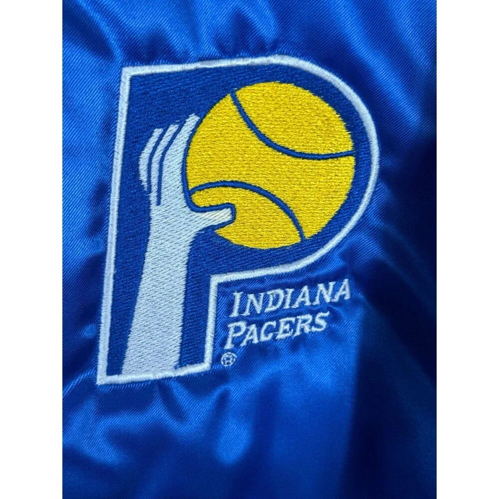 Vintage Indiana Pacers‎ NBA Basketball Swingster Satin Jacket Bomber Large L USA
