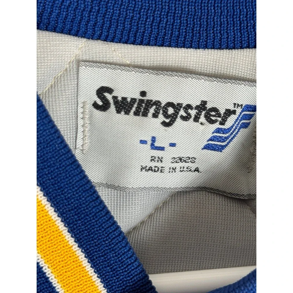 Vintage Indiana Pacers‎ NBA Basketball Swingster Satin Jacket Bomber Large L USA