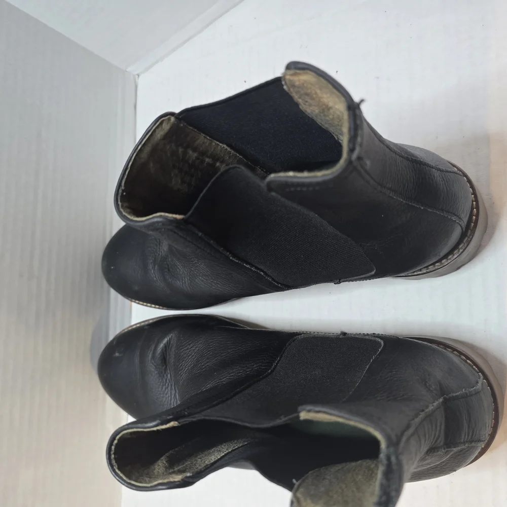 Black‎ Leather Ankle Boots