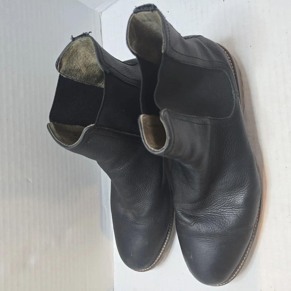 Black‎ Leather Ankle Boots