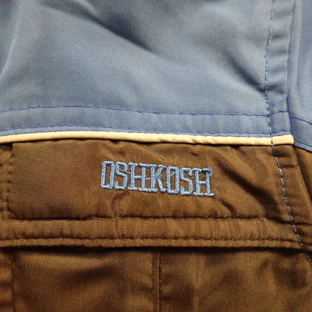 OshKosh B’gosh Colorblock‎ Winter Jacket Boys’ 18M Blue Gray Hooded Fleece Lined