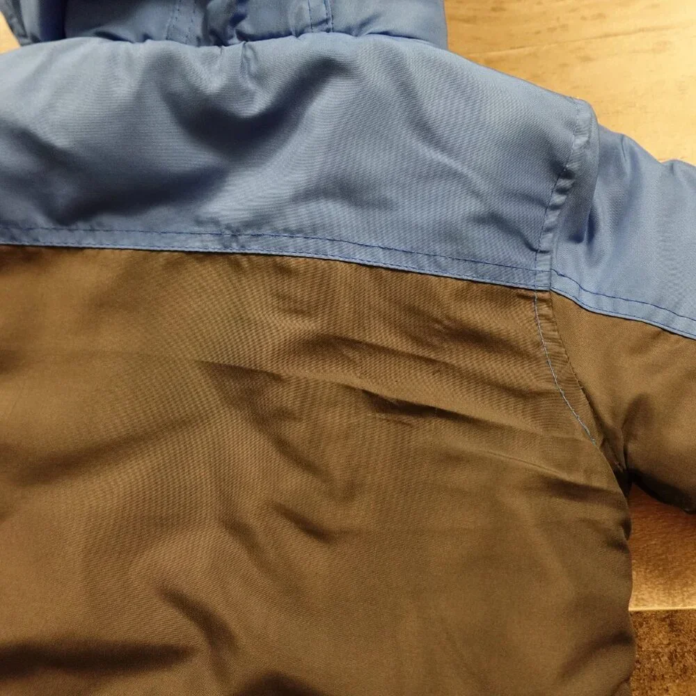 OshKosh B’gosh Colorblock‎ Winter Jacket Boys’ 18M Blue Gray Hooded Fleece Lined