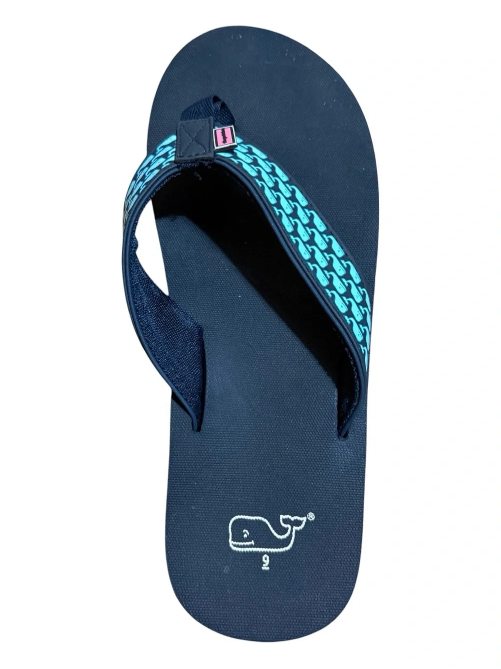 Vineyard vines Classic Whale Foam Flip Flops - Size 9