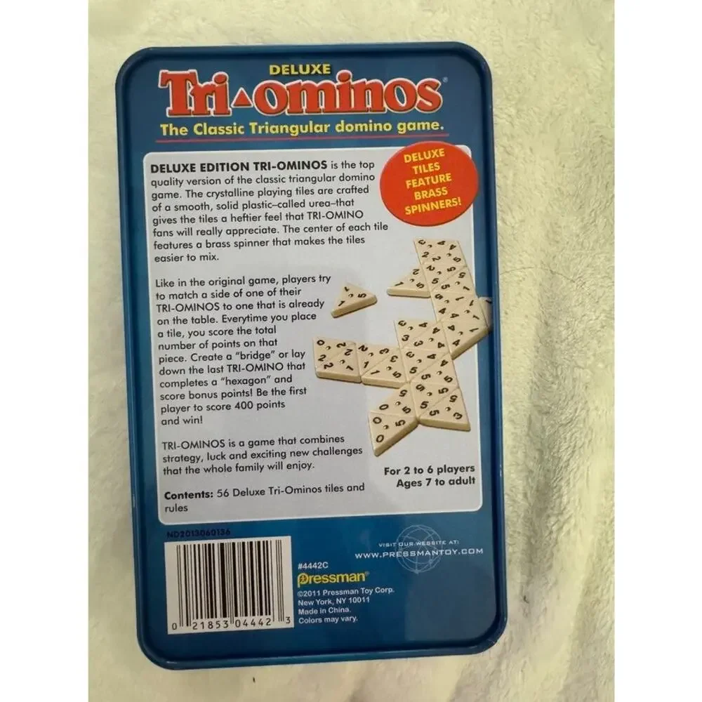 Pressman domino tin instruction