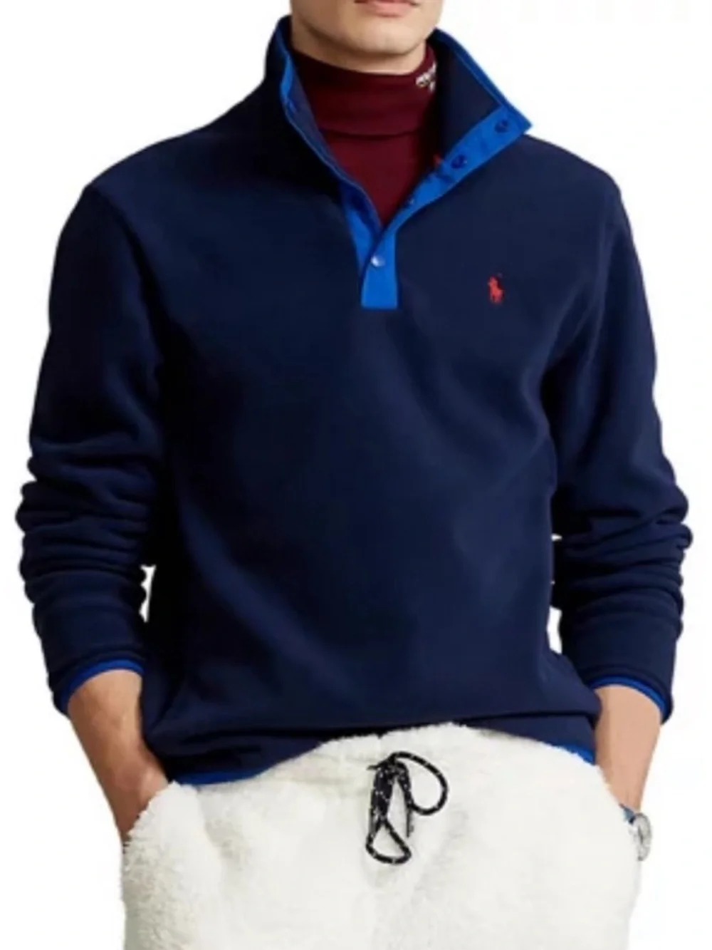 NEW Polo Ralph Lauren Fleece Mock Neck Pullover Sz XL