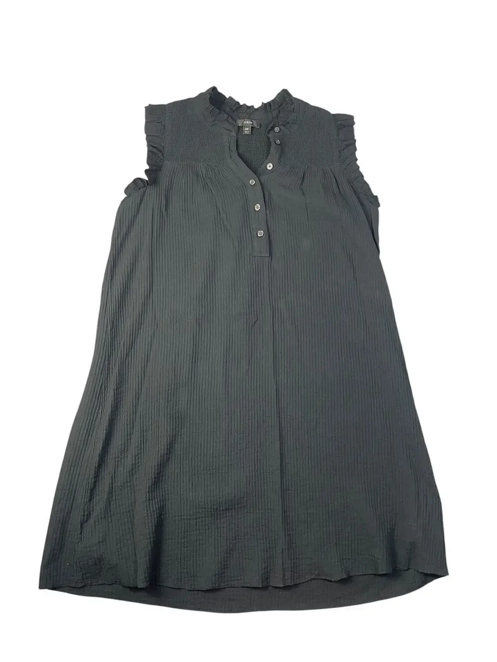 J. Crew Women’s Medium Tall Sleeveless Black Cotton Knee Length Dress