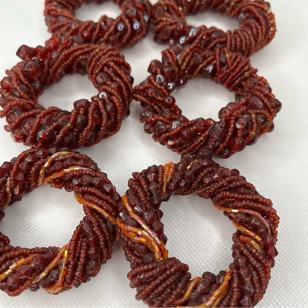 Pottery Barn used beaded burgundy