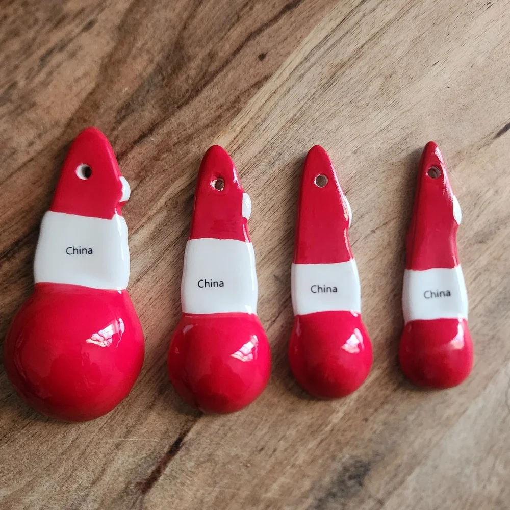 Santa Claus Ceramic Measuring Spoons