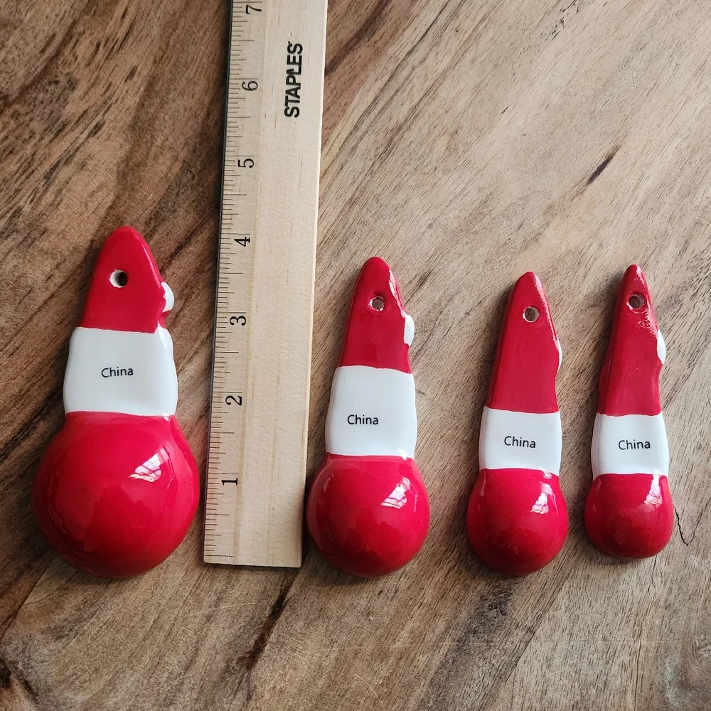 Santa Claus Ceramic Measuring Spoons