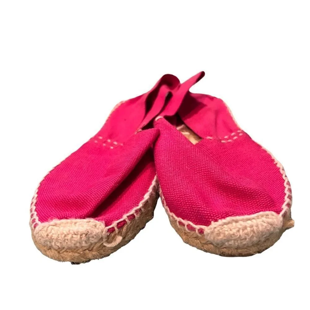 Cosido A Mano Bright Pink Espadrille‎ flats EU size 35 / US size 5