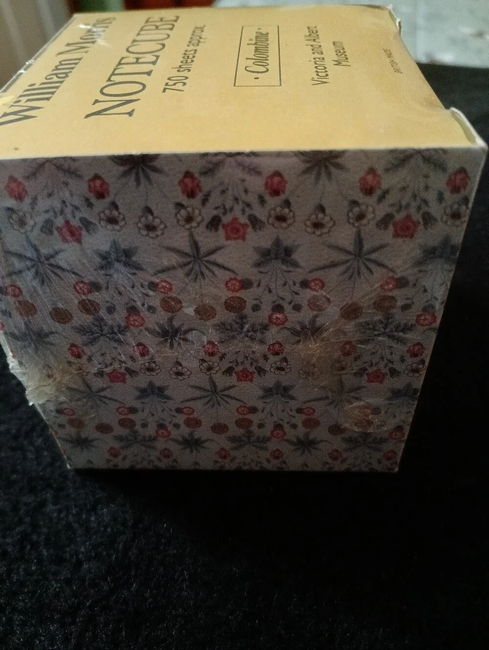 William Morris Notecube 750 Sheets Victoria & Albert Museum Columbine NEW