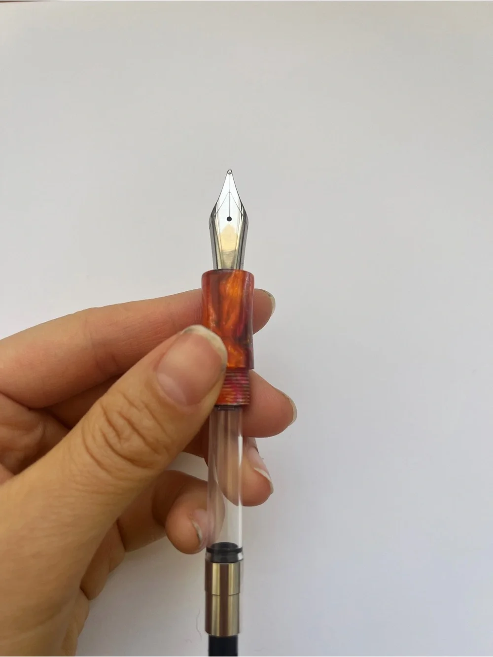 New Just Turnings Fountain Pen Resin Turnt Pen Co Daybreak Rainbow Broad Nib