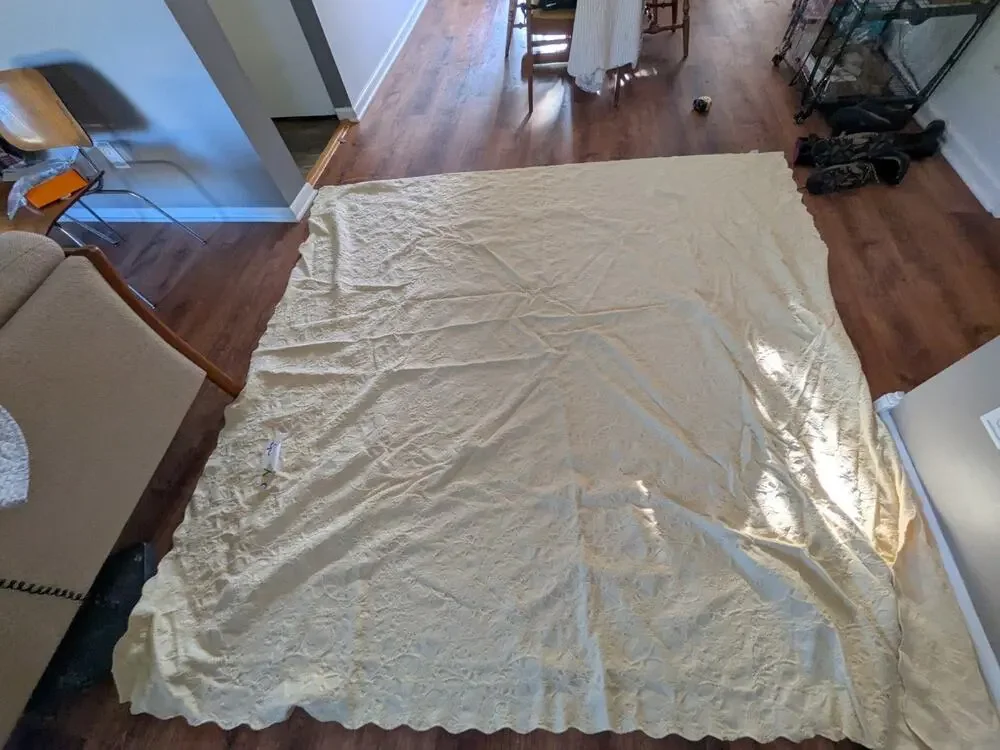 Elegant Vintage Sears Yellow Cottage Chic Bedspread Country Living