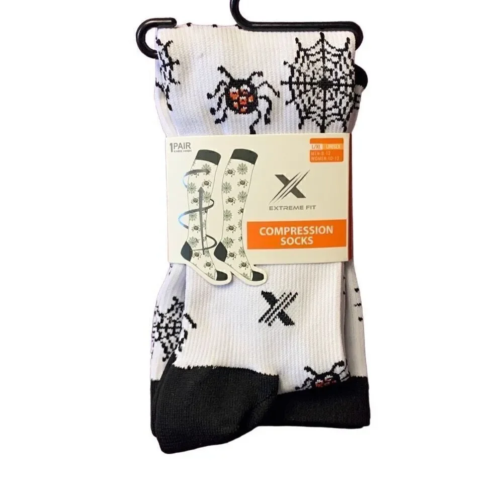 Extreme Fit Compression Socks Spider Unisex L/XL NWT
