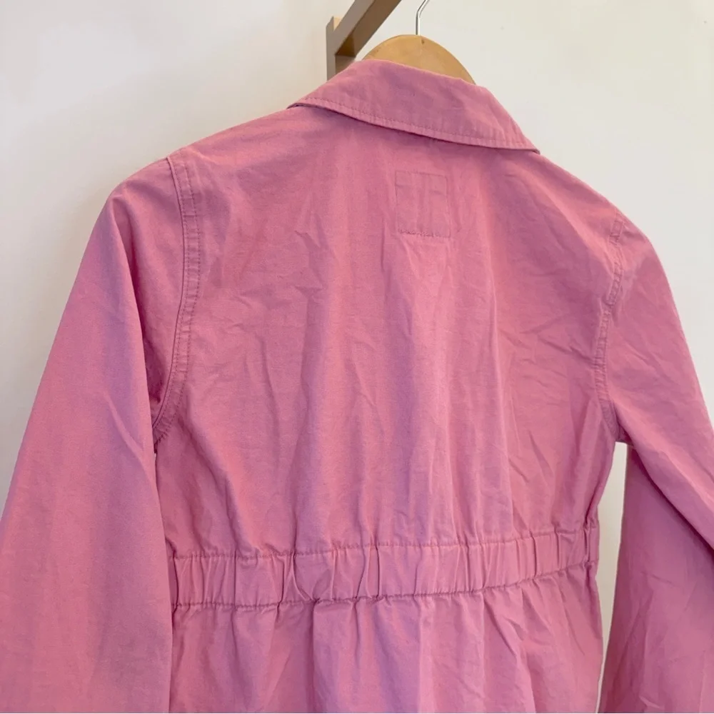 GAP Kids Girls Pink Utility Jacket XL 12-13 Years Mid-Length Casual Cotton