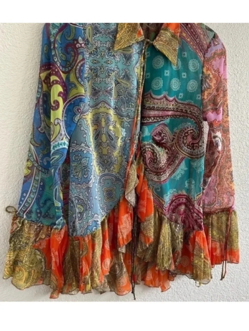 Zara printed ruffled