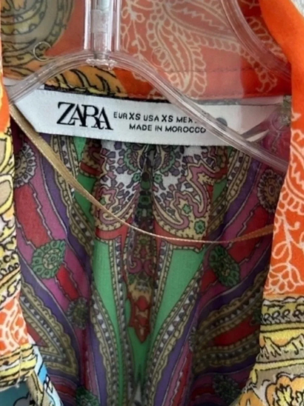 Zara printed ruffled