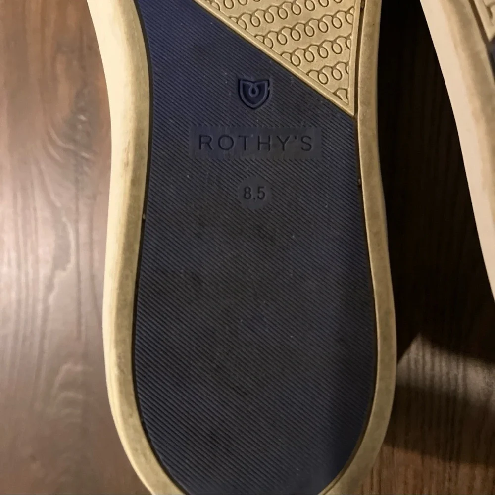 Rothys The Sneaker Womens Size 8.5 Classic Gray Great Condition
