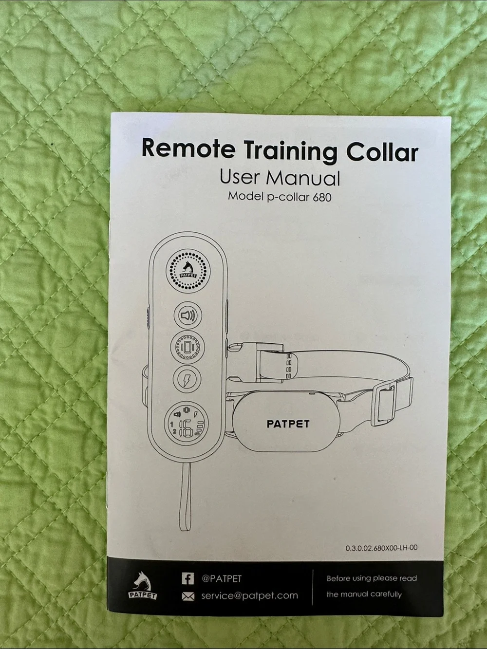 Patpet rechargeable remote