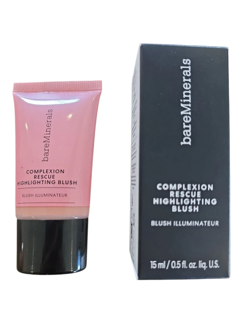 Bare Minerals NIB Complexion Rescue Highlighting Blush in Pink Glow Retail $28