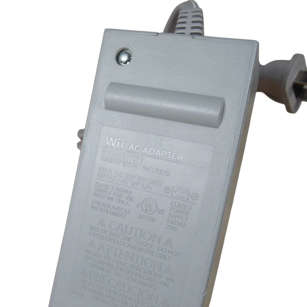 Nintendo‎ Wii AC Adapter Power Supply Cord Charger RVL-002 (USA) Replacement