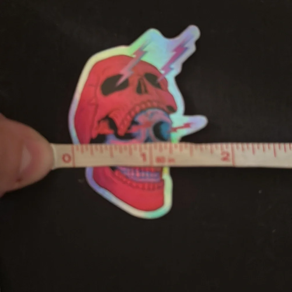 N/A holographic skull