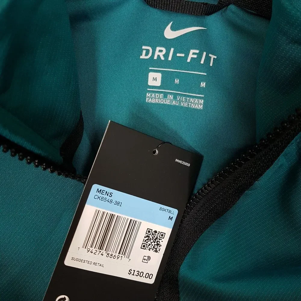 NIKE Therma‎ Flex Showtime Full Zip Hoodie Jacket Mens Size MEDIUM Teal Green