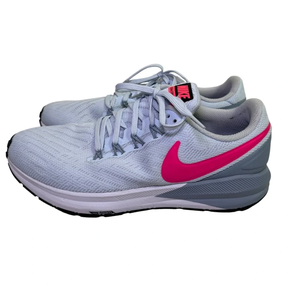Nike Air Zoom Structure 22 Running Shoes Womens 9.5 Grey Pink AA1640-402