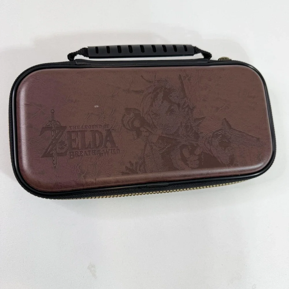 Zelda Breath Of The Wild Nintendo Switch Brown Hard Shell Travel Carry Case