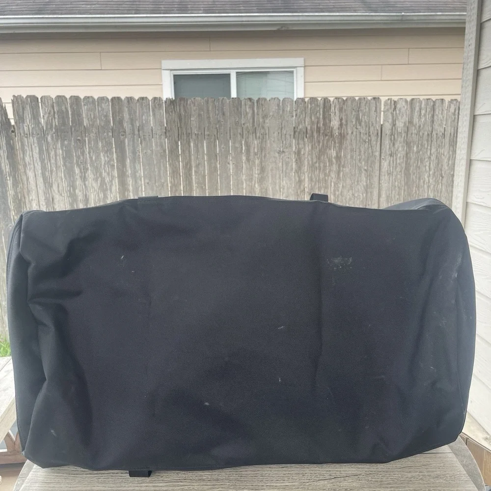 The North Face Black Duffel Bag with White Logo