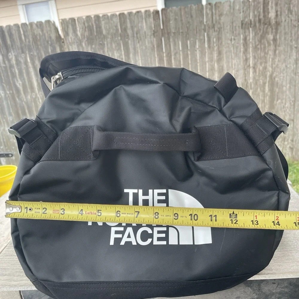 The North Face Black Duffel Bag with White Logo