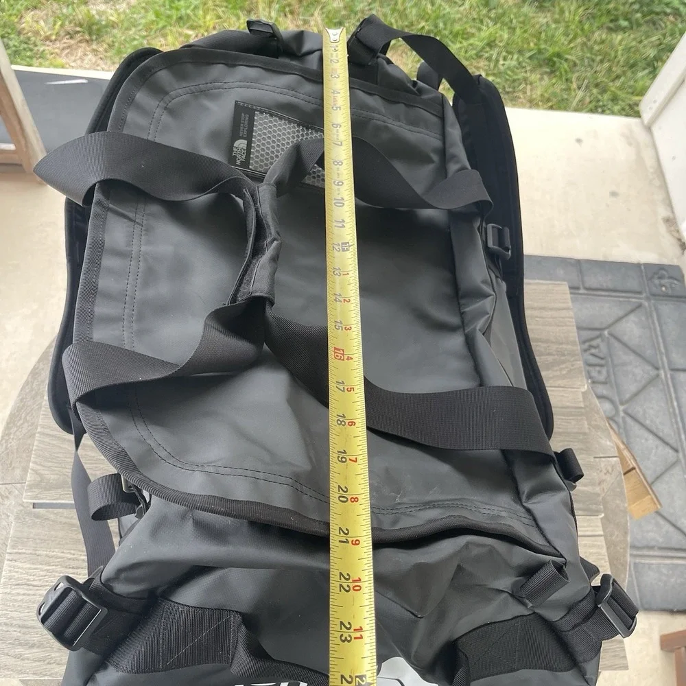 The North Face Black Duffel Bag with White Logo