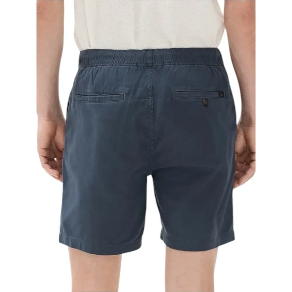 Faherty Men’s Size S Navy Blue Nights Flat Front Essential Drawstring 6” Shorts