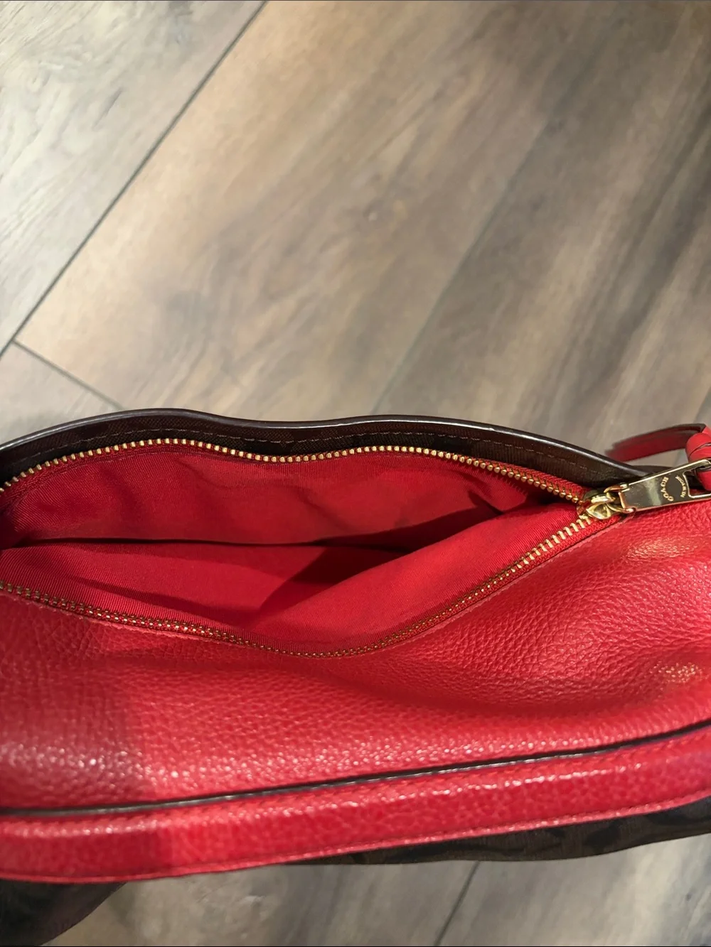 Coach red adjustable