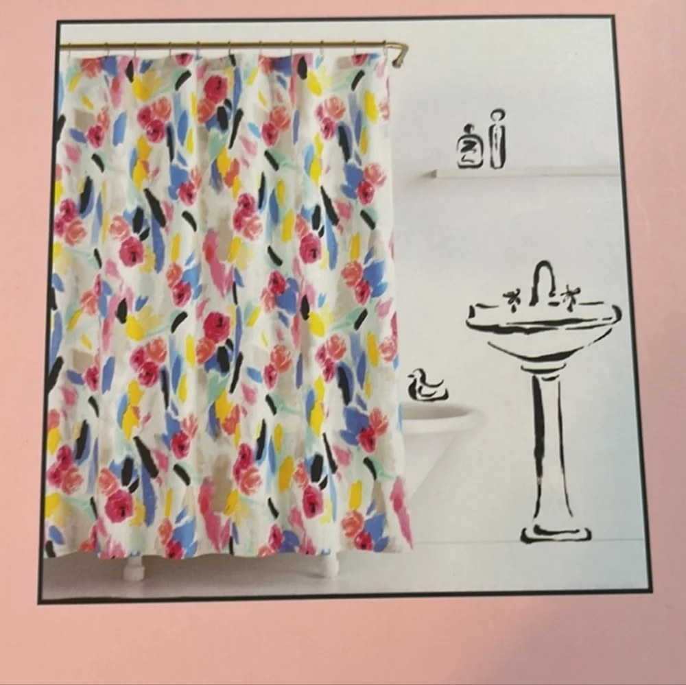 Kate Spade Painted Floral Shower Curtain