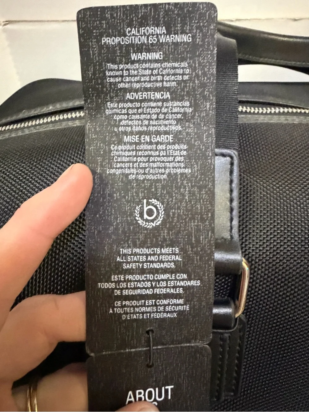 NWT Bugatti Isle of Man Black Ballistic Nylon Duffel Bag Travel Weekender