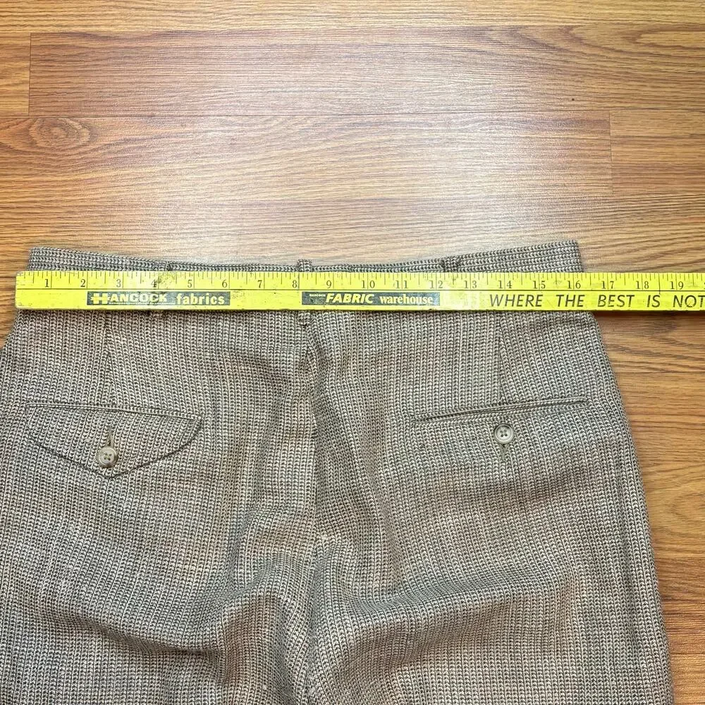 Vtg Polo Ralph Lauren USA Pleated Houndstooth Dress Pants Mens 33x31 Wool Cuffed