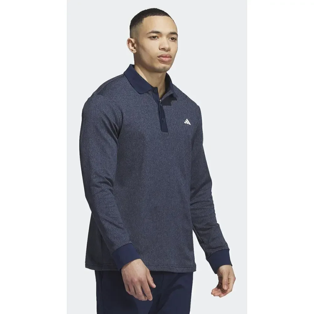 Adidas Golf Long Sleeve Polo Navy Blue Medium NWT