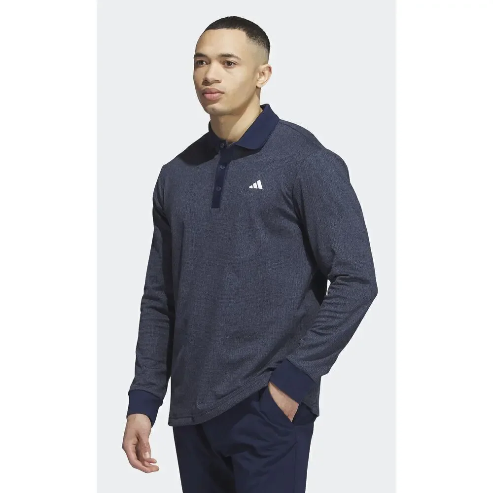 Adidas Golf Long Sleeve Polo Navy Blue Medium NWT