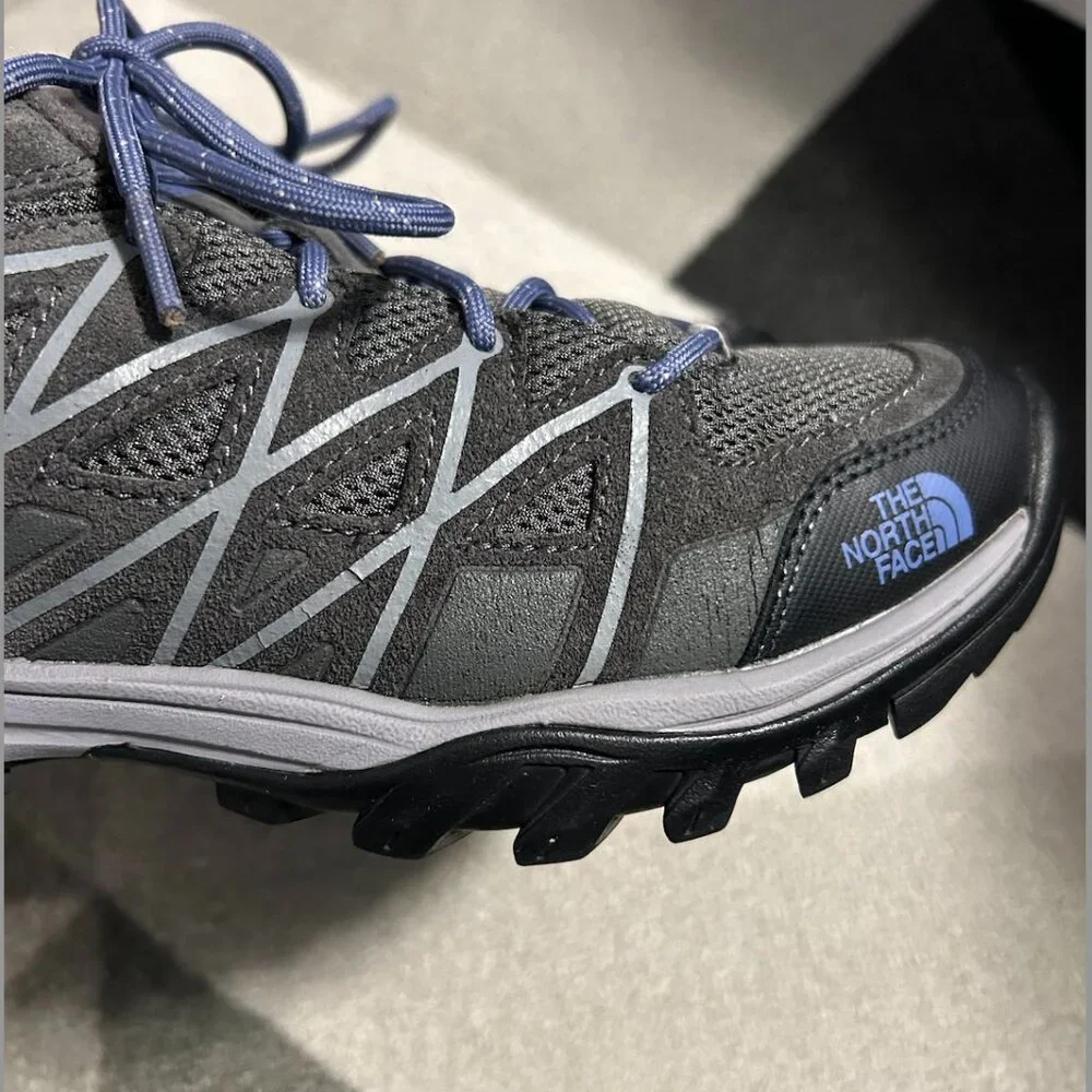 THE NORTH FACE Storm Ill WP Hiking Gray/Marlin‎ Blue Sneakers Women's Size 10