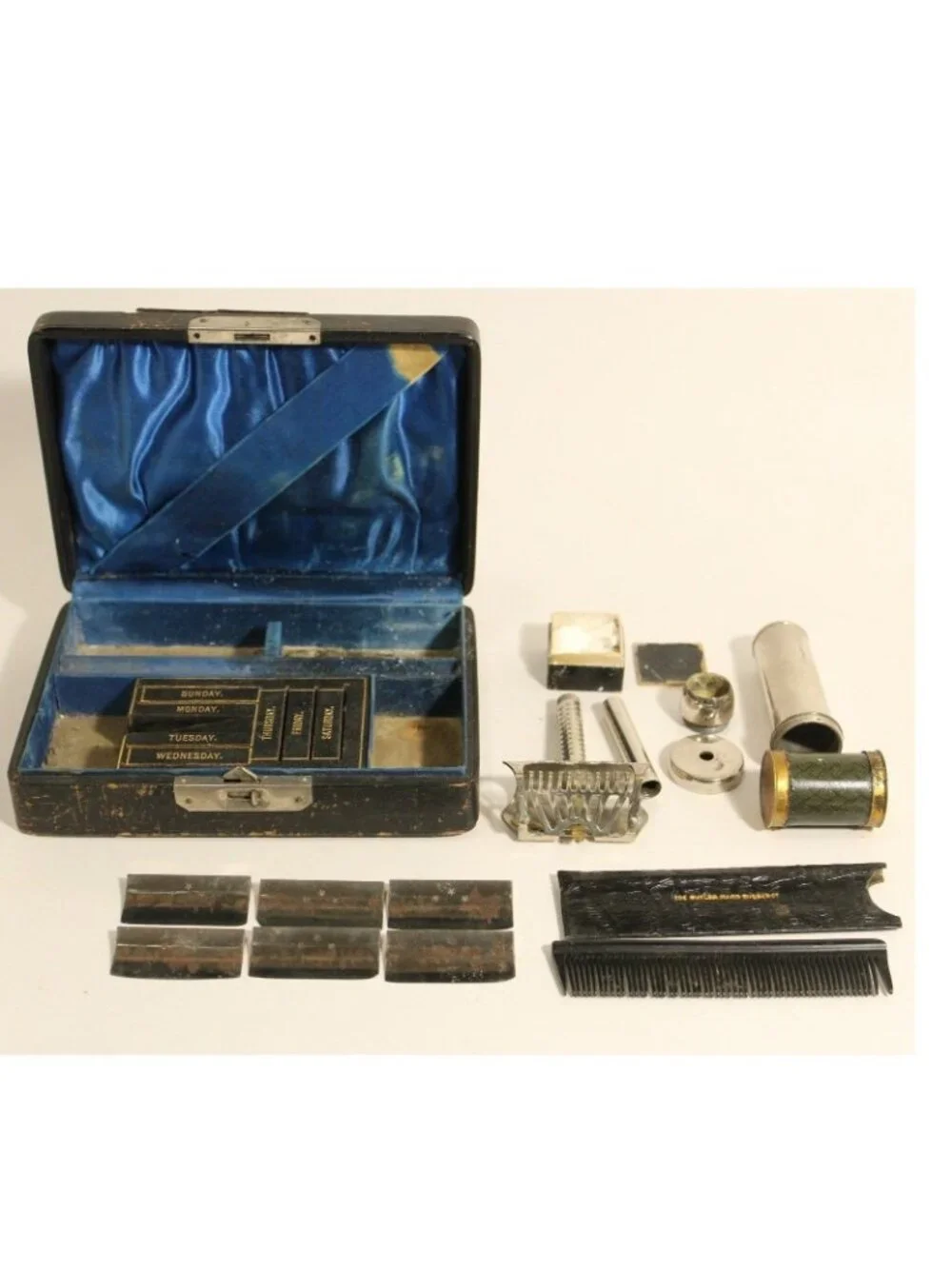 Vintage Rare Razor Set w/ Case, Blades, Powder Antique STAR Kampfe Bros 1887–189