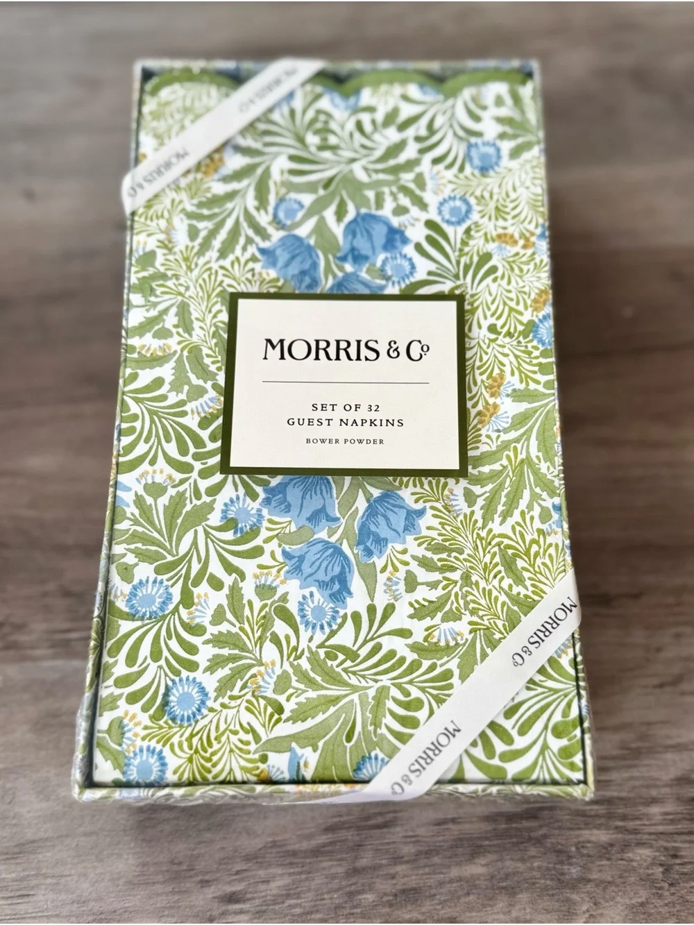 William Morris & Co Bower Powder Paper Guest Napkins Set of 32