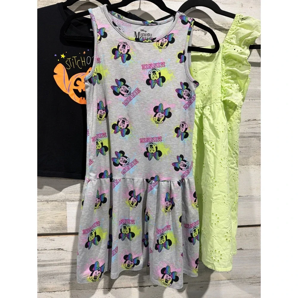 Old Navy Disney Carters Bundle Girls 10/12 Halloween Stitch Minnie Eyelet EUC