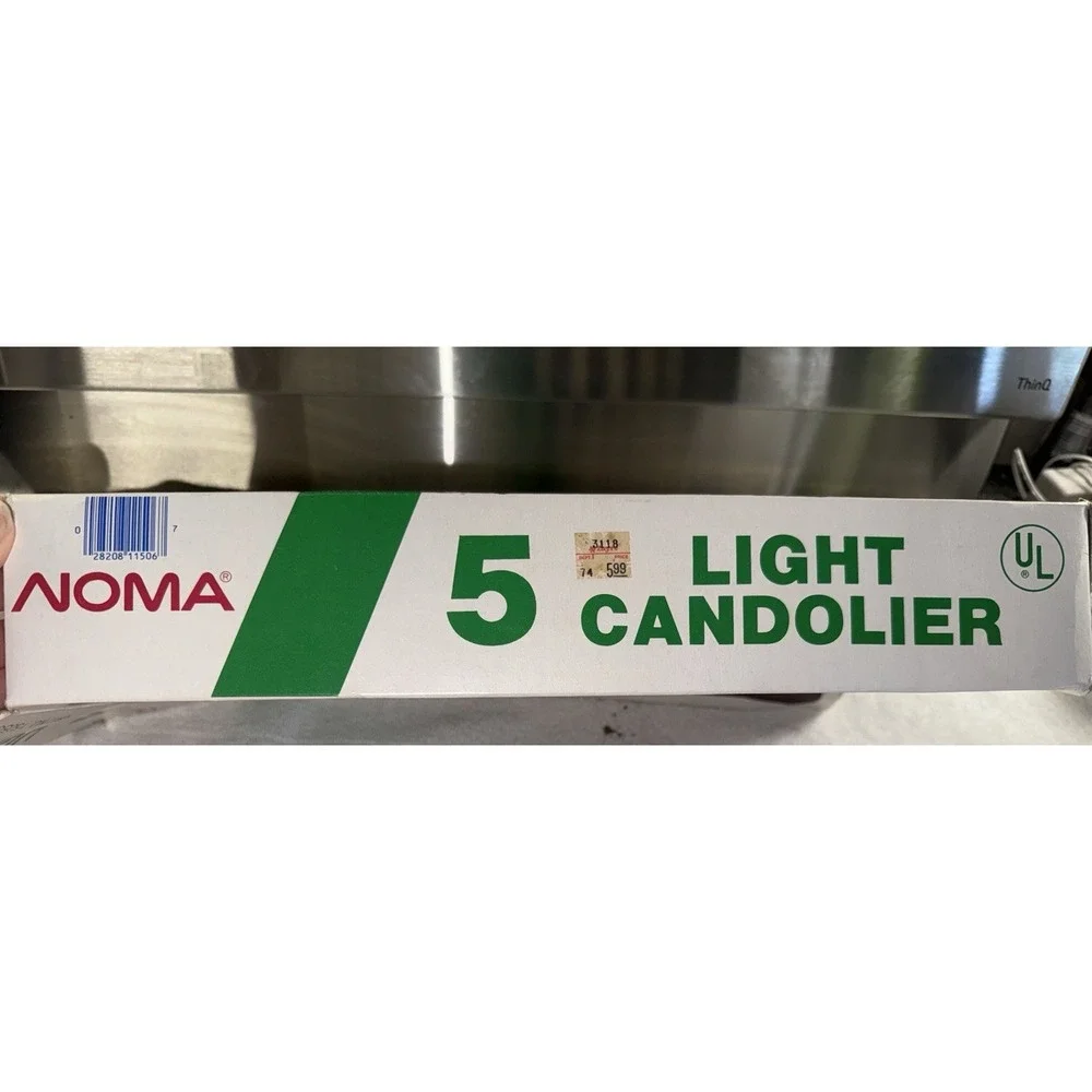 Vintage Christmas Candle 5 Light Candolier‎ Candelabra Electric