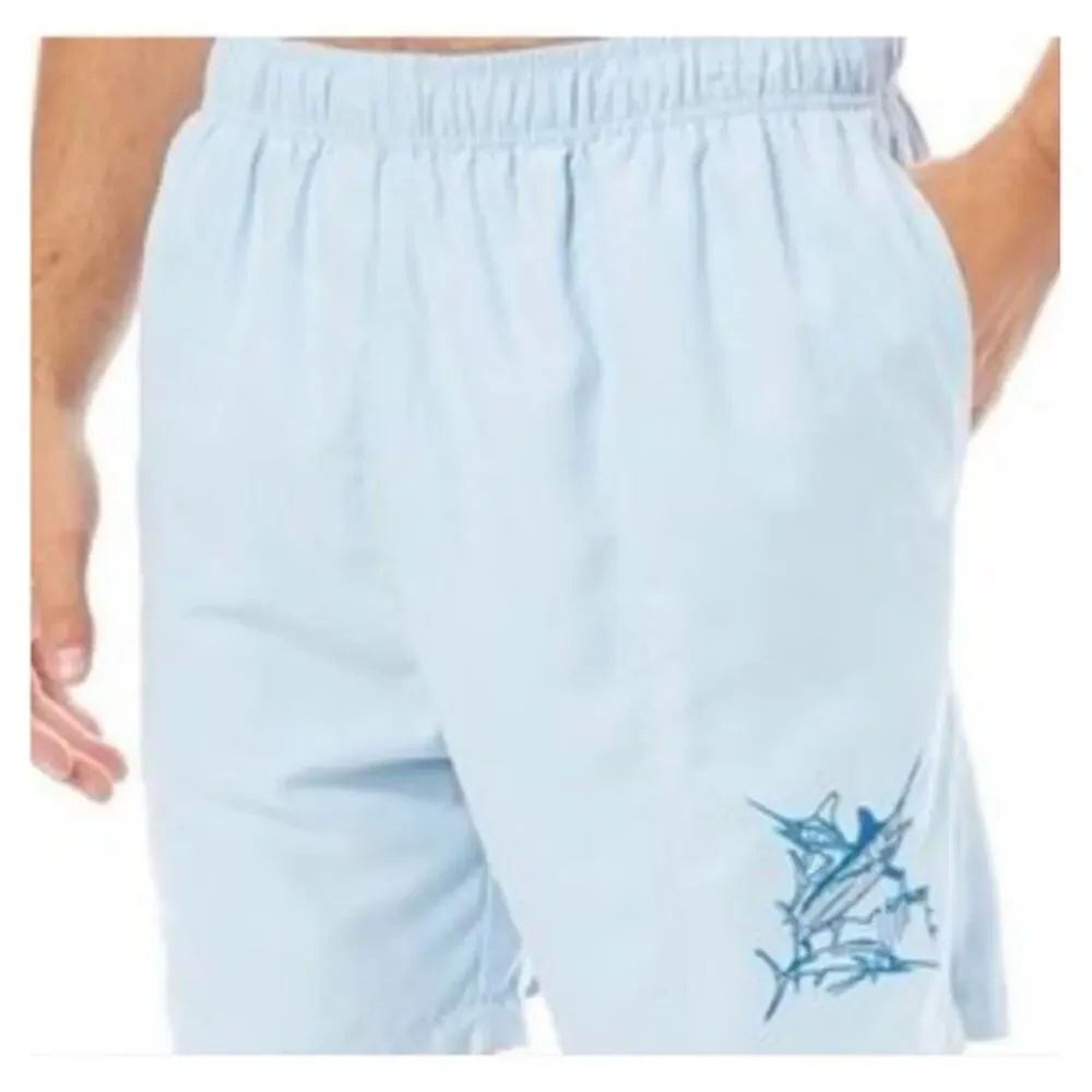 Guy Harvey Swim Trunks Size Medium Swordfish Vacation Beach Boat Cruise Travel‎