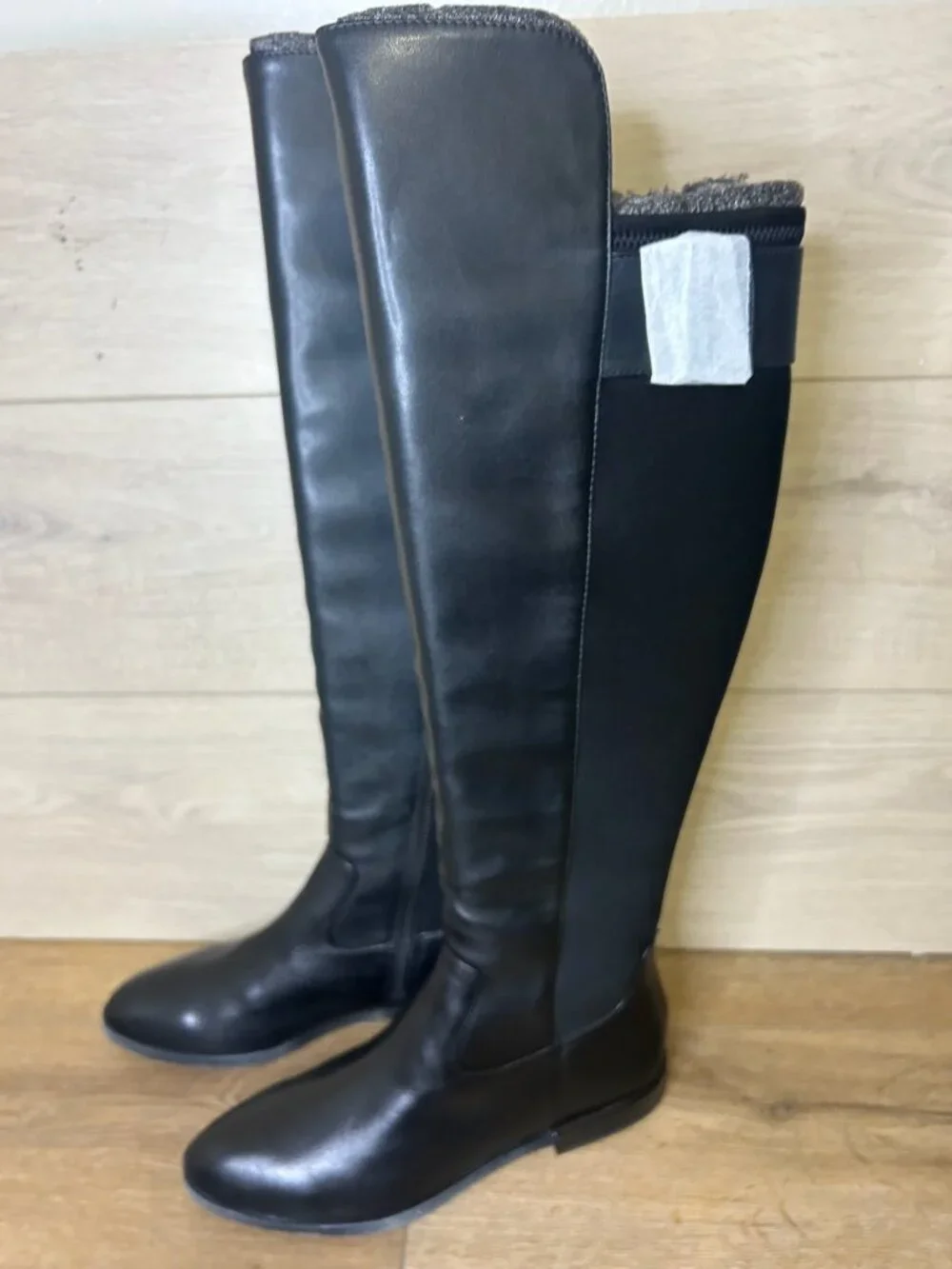 Calvin Klein Priya Cow Silk Neoprene Over The Knee Ridding Boots New 7.5M